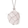 304 Stainless Steel Macrame Pouch Empty Stone Holder Necklace Making NJEW-JN05238-03-4