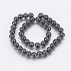 Electroplate Non-Magnetic Synthetic Hematite Beads Strands G-F585-D-10mm-3