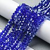 Transparent Electroplate Glass Beads Strands EGLA-A039-T3mm-A06-4