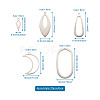 Yilisi 20Pcs 5 Styles 201 Stainless Steel Open Back Bezel Pendants STAS-YS0001-09-13