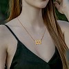 Number Pendant Necklace & Open Cuff Ring JX197A-7