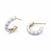 Enamel C-shape Stud Earrings EJEW-N052-05C-2