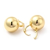 Ball Brass Hoop Earrings for Women EJEW-M026-01G-2