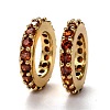 Brass Micro Pave Cubic Zirconia Rondelle European Beads KK-B028-18G-D-1