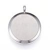 304 Stainless Steel Diffuser Locket Pendants STAS-D157-03-3