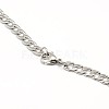 304 Stainless Steel Curb Chain/Twisted Chain Necklace Making X-STAS-A028-N122P-3