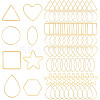 CREATCABIN 80Pcs 8 Styles Brass Linking Rings KK-CN0002-10B-1