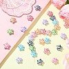 Electroplate Printed Opaque Acrylic Beads MACR-CJC0004-35-1-5