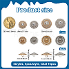 16Pcs 4 Styles 1-Hole Alloy Rhinestone Buttons BUTT-FG0001-49-2