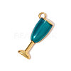 304 Stainless Steel Enamel Pendants STAS-OY008-17G-1