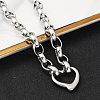 Tarnish Resistant 304 Stainless Steel Cross Rolo Chain Jewelry Sets SJEW-A077-02P-2