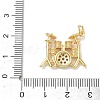 Brass Micro Pave Clear Cubic Zirconia Pendants KK-D289-01G-02-3