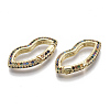 Brass Micro Pave Cubic Zirconia Spring Gate Rings ZIRC-S066-032A-NF-2