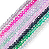 6 strands 6 colors Transparent Glass Beads Strands GLAA-TA0001-25-3