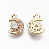 Brass Micro Pave Cubic Zirconia Charms X-KK-S359-029-RS-2