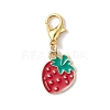 9Pcs Fruits Alloy Enamel Pendant Decorations HJEW-JM03908-4