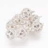 Alloy Rhinestone Magnetic Clasps with Loops RB-H116-2-S-1