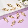 SHEGRACE Brass Clear Cubic Zirconia Charms XGRQ3P279-582G-4
