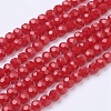 Faceted(32 Facets) Round Glass Beads Strands X-EGLA-J042-4mm-25-2
