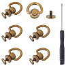 6Pcs Brass Decorative Rivets KK-HS0015-87AB-1