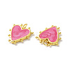 Rack Plating Brass Enamel Pendants X-KK-D074-03G-04-3