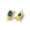 Brass Pave Single Cubic Zirconia Peg Bails Pin Charms KK-D226-01G-02-2