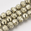 Electroplate Glass Beads Strands EGLA-T018-01-B03-1