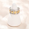 304 Stainless Steel Double Color Cuff Rings RJEW-S635-01GP-20-2
