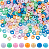 800Pcs 8 Colors Opaque Plastic Beads KY-SC0001-87-1