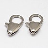 Tarnish Resistant Heart 304 Stainless Steel Lobster Claw Clasps STAS-D069-03-1