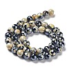 Electroplate Natural Fire Crackle Agate Beads Strands G-G0006-A01-08-3