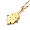 304 Stainless Steel Pandant Necklace for Men Women NJEW-O126-02G-04-2