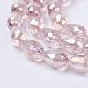 Electroplate Glass Beads Strands EGLA-D015-15x10mm-23-2