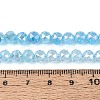Anti-Tarnish Electroplate Glass Beads Strands GLAA-N064-6mm-09-4