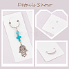 240Pcs 2 Style Rectangle Blank Paper Keyring Display Card DIY-GA0003-14-4