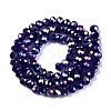 Electroplate Glass Beads Strands EGLA-A044-T6mm-B06-3
