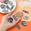 12Pcs 6 Styles Halloween Acrylic Pendants SACR-CJ0001-21-4