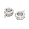 Rack Plating Brass Micro Pave Cubic Zirconia Tube Bails KK-Z052-01P-2