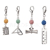 4Pcs 4 Styles Tibetan Style Alloy Pendant Decorations HJEW-JM01707-1