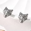 304 Stainless Steel Wolf Clip-on Earrings EJEW-B116-02P-1