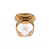 201 Stainless Steel Cuff Ring Findings X-STAS-S080-040F-G-5