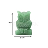 Natural Green Aventurine Carved Healing Owl Figurines PW-WG90923-02-1