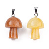 Natural Topaz Jade Pendants G-N0325-10M-2
