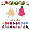 60Pcs 20 Styles Mini Knitting Wool Yarn Hats AJEW-HY0001-82-2