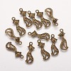 Tibetan Style Alloy Kitten Pendants X-PALLOY-2703-AB-FF-1