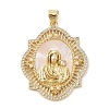 Brass Micro Pave Clear Cubic Zirconia Pendants KK-Q813-16D-G-1