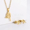 201 Stainless Steel Pendant Necklace & Stud Earring Sets FS-WGB816B-02-1