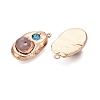Natural Agate(Dyed & Heated) Pendants G-N366-04G-2