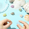 6Pcs 6 Colors Painted Glass Beads LAMP-CJ0002-93-5