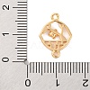 Brass Hollow Flower Rhombus Links Connector Charms KK-S403-08G-3